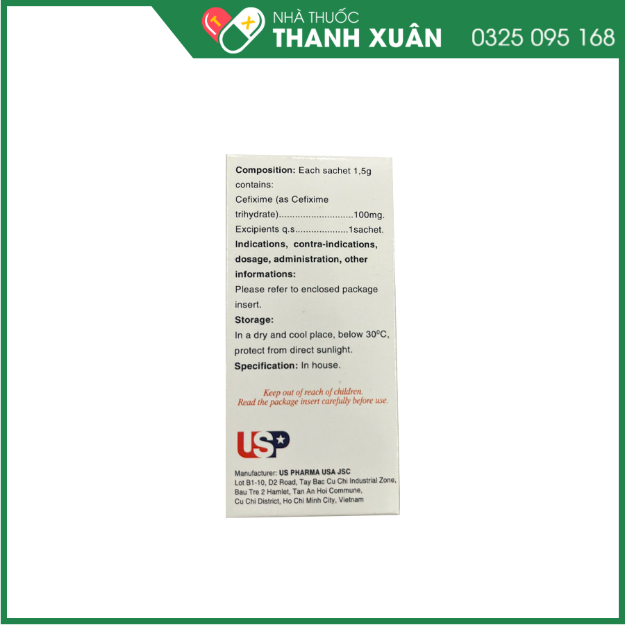 Cefixim 100 thuốc kháng sinh điều trị nhiễm khuẩn hô hấp, tiết niệu, da và mô mềm